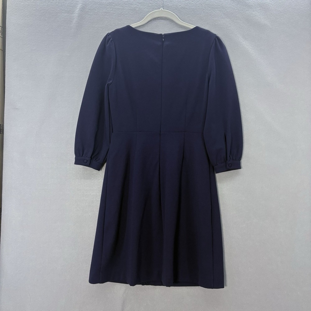 Boden Alexandra Ponte A-Line Sheath Dress Size 4 Petite Navy Blue Classic Career - Picture 6 of 15